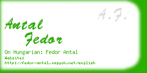 antal fedor business card